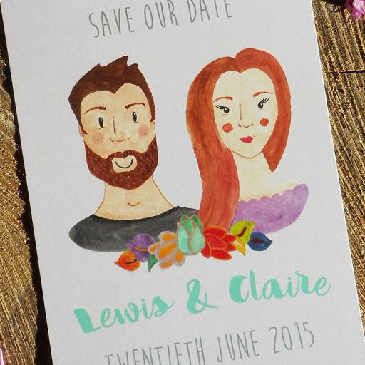 Classic Save our Date couple